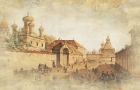 Вид на Малой Лубянке на церковь Гребневской богоматери и Ник